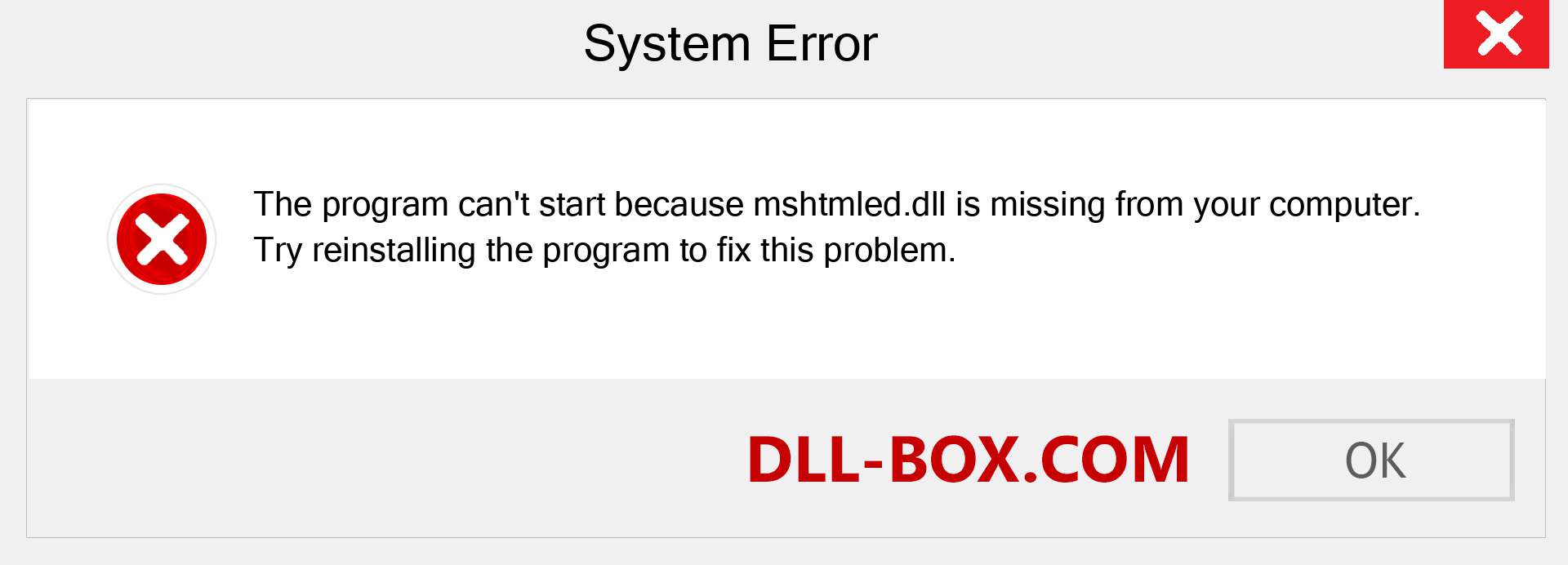  mshtmled.dll file is missing?. Download for Windows 7, 8, 10 - Fix  mshtmled dll Missing Error on Windows, photos, images