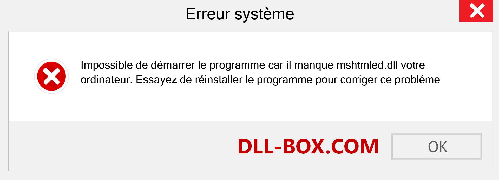 Le fichier mshtmled.dll est manquant ?. Télécharger pour Windows 7, 8, 10 - Correction de l'erreur manquante mshtmled dll sur Windows, photos, images